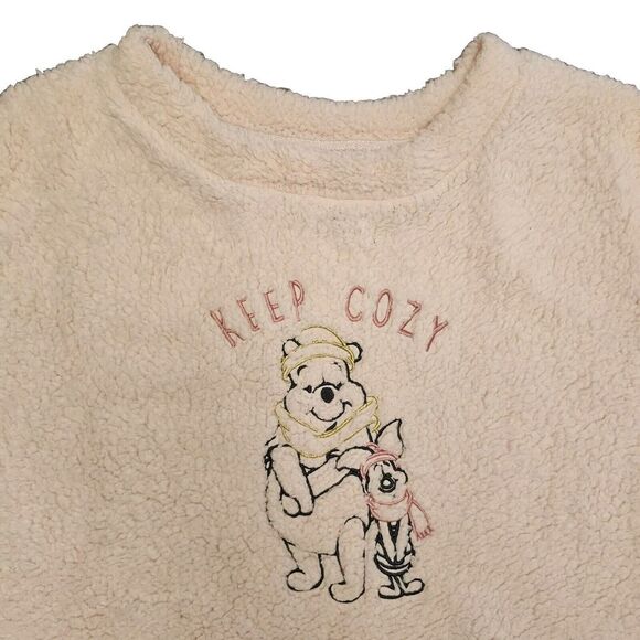 Disney "Keep Cozy" Winnie The Pooh & Piglet Sleepwear Top Comfort Pink Fleece 2X - Picture 4 of 13